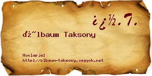 Ölbaum Taksony névjegykártya